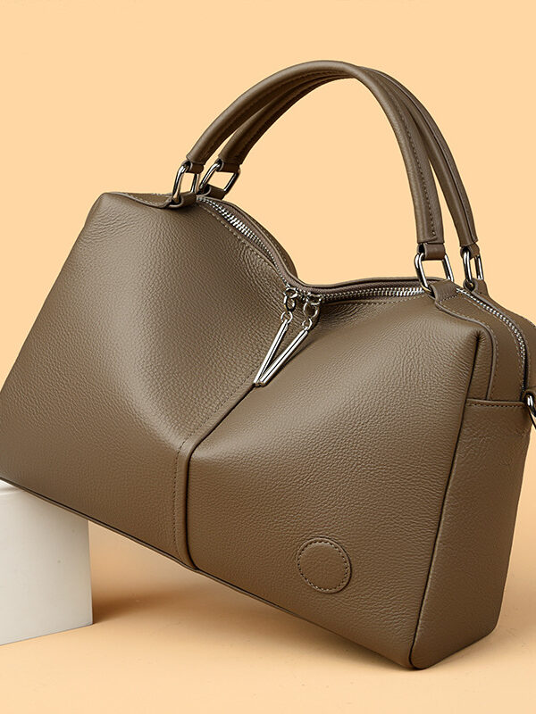 Genuine Leather Large Capacity Tote Handbag