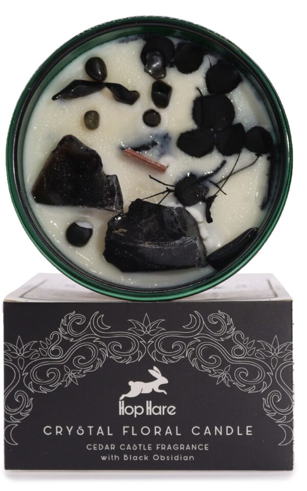 Hop Hare Crystal Magic Flower Candle - The Knight of Swords