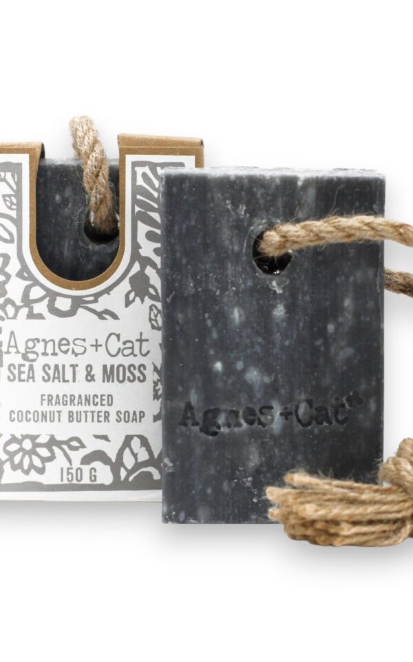 Agnes + Cat Soap On A Rope - Sea Salt And Moss