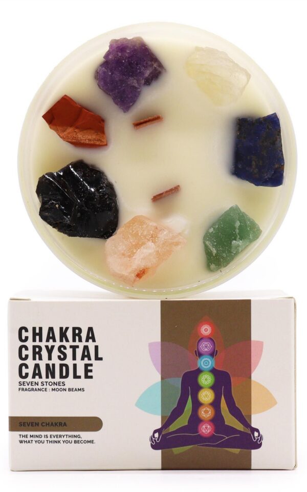 Large Chakra Crystal Candles - Seven Charkra