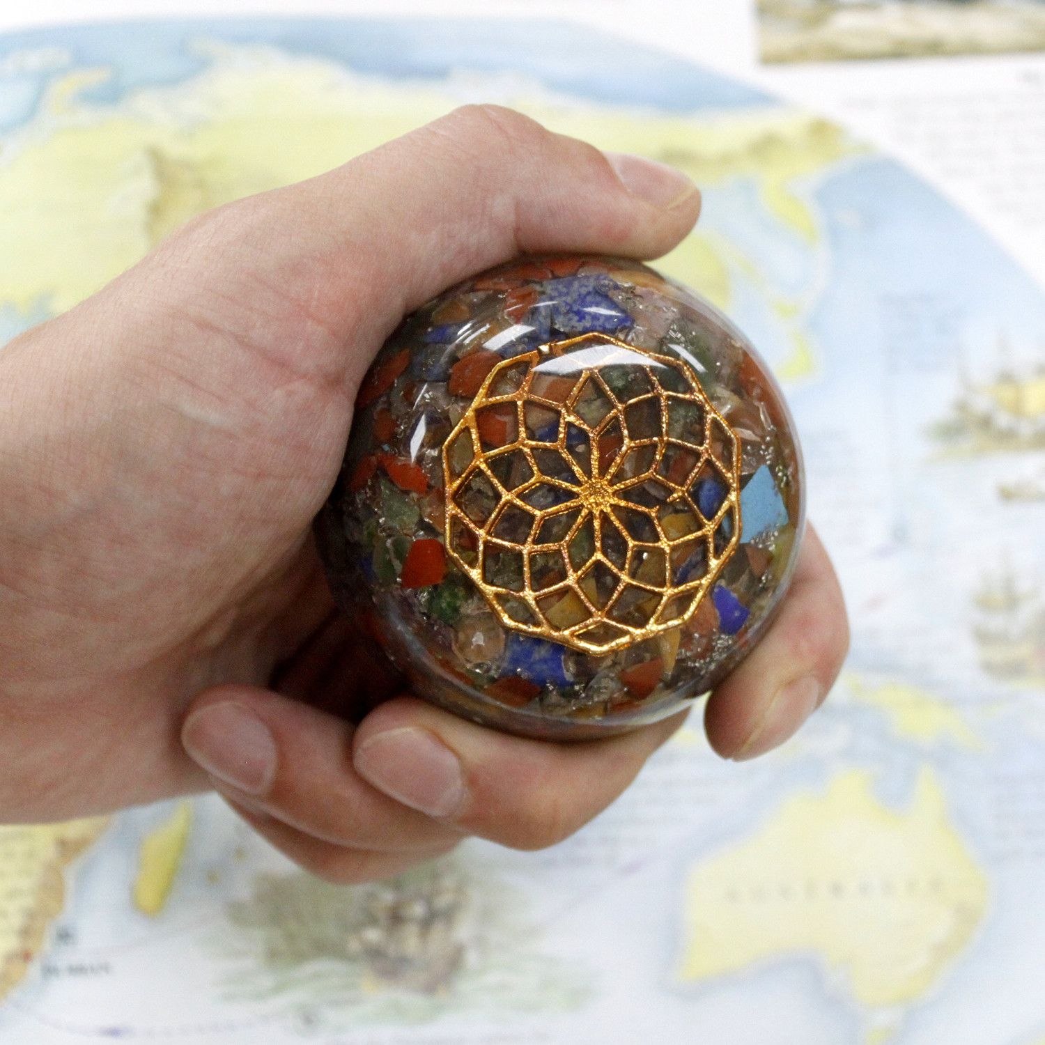 Orgonite Desk Power Packs - Lapis Dome - Image 4