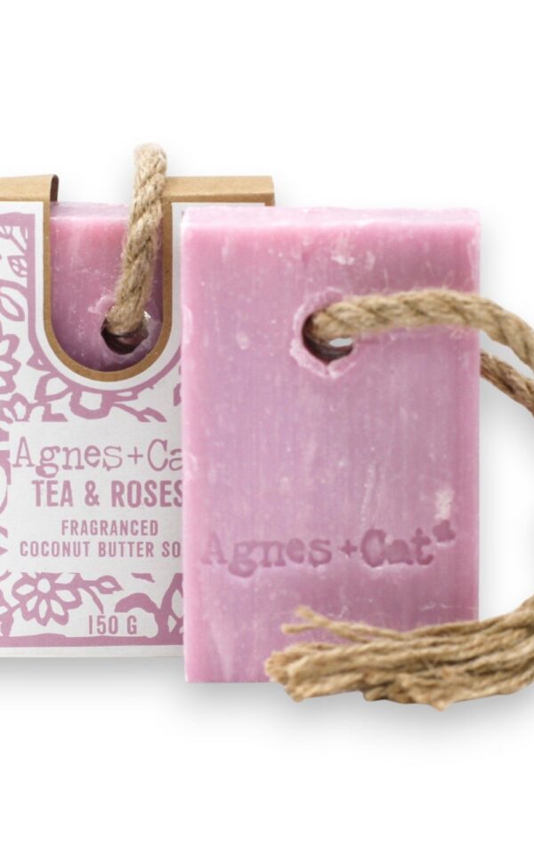 Agnes + Cat Soap On A Rope - Tea & Roses