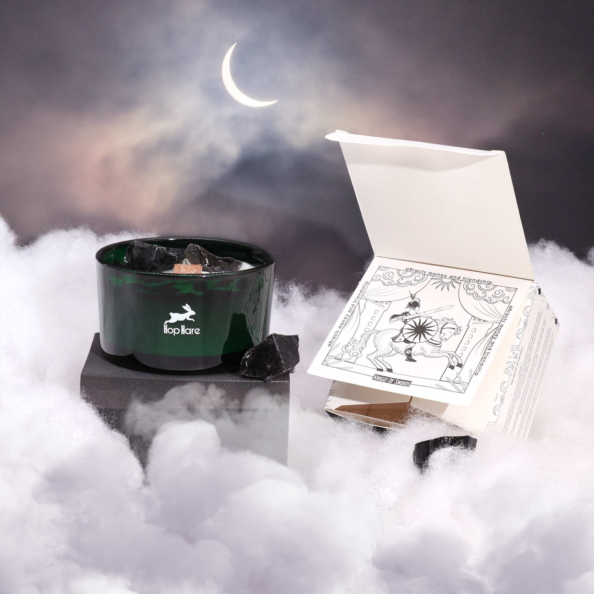 Hop Hare Crystal Magic Flower Candle - The Knight of Swords - Image 5