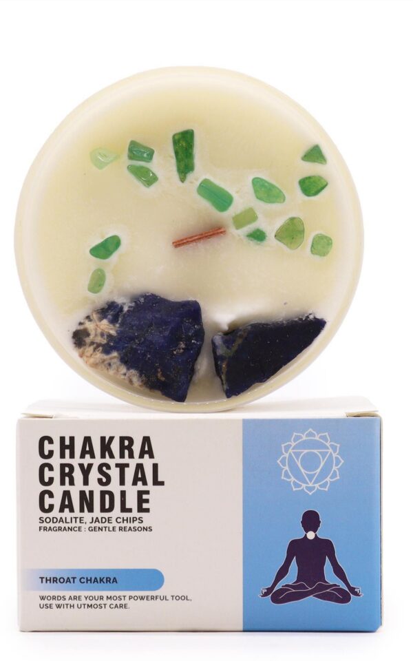 Chakra Crystal Candles - Throat Chakra