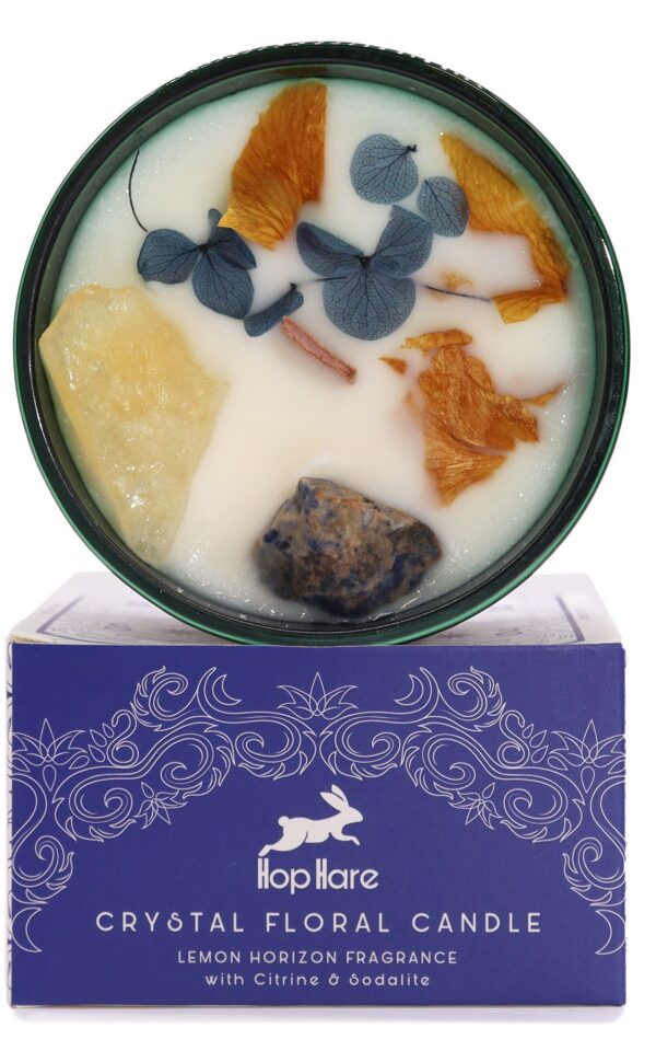 Hop Hare Crystal Magic Flower Candle - The Sun