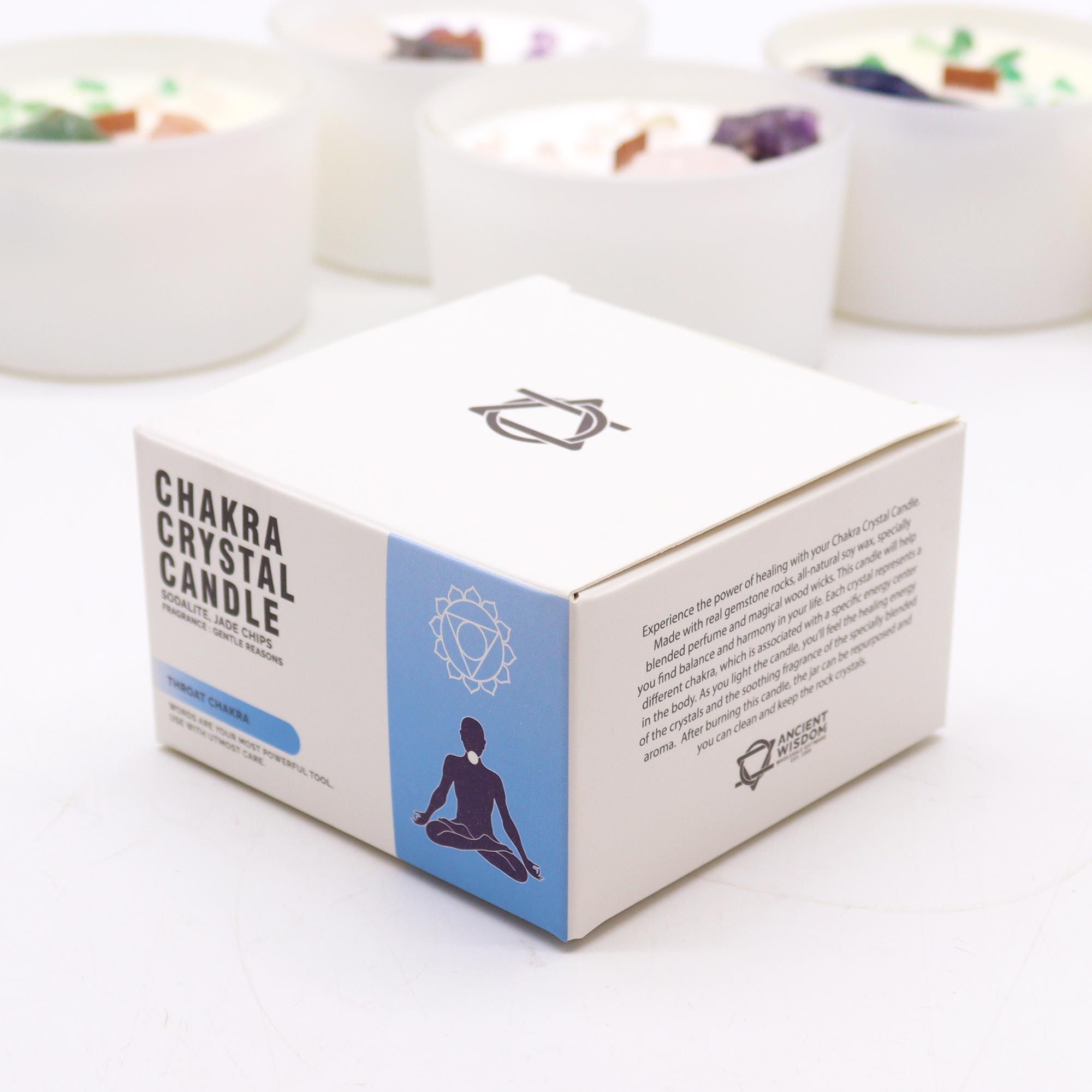 Chakra Crystal Candles - Throat Chakra - Image 3