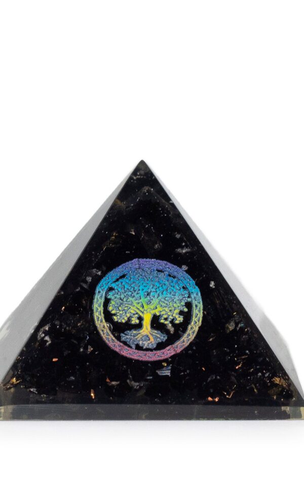 Small Organite Pryamids 5.5x4.5cm - Tree of Life - Black Tormaline Chips