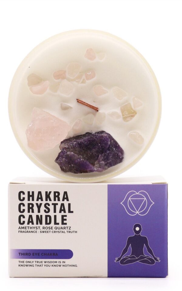 Chakra Crystal Candles - Third Eye Chakra