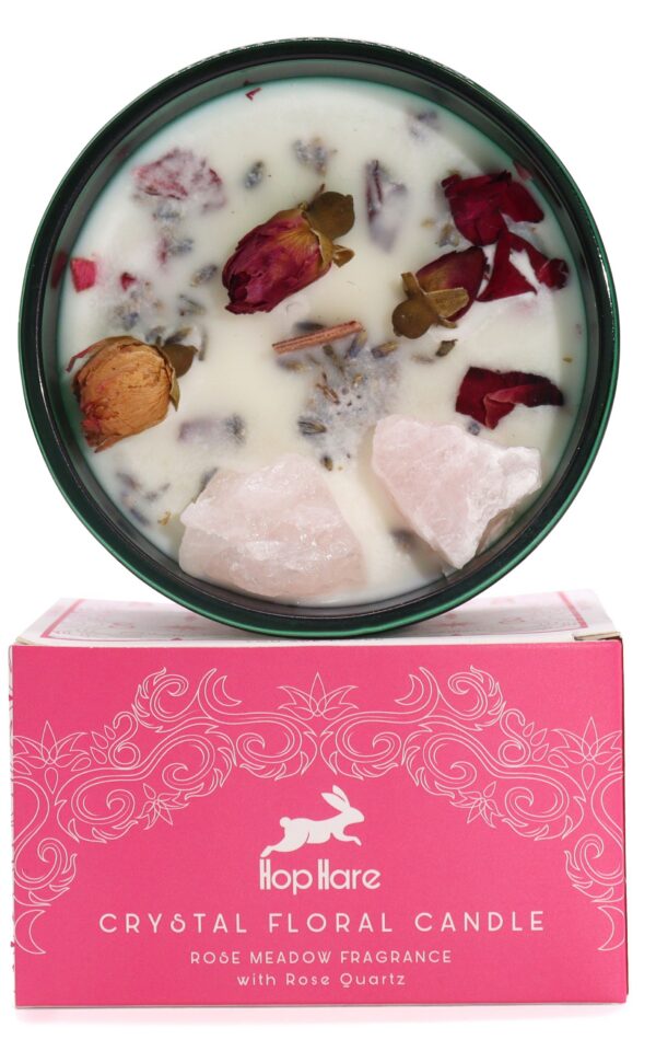 Hop Hare Crystal Magic Flower Candle - The Lovers