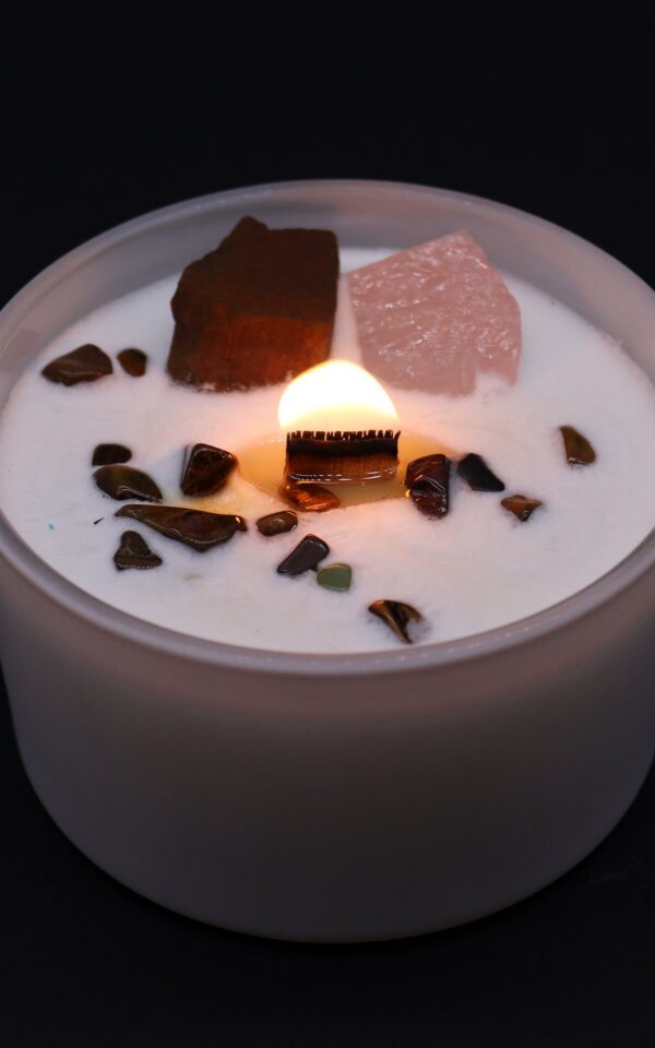 Chakra Crystal Candles - Sacred Chakra