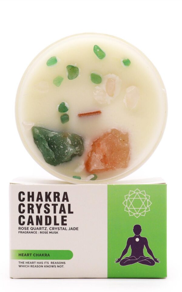 Chakra Crystal Candles - Heart Chakra